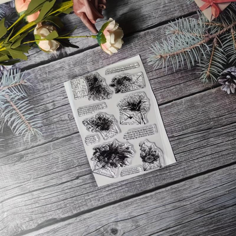 Plant Theme Stamp for DIY Hand Account Card Making