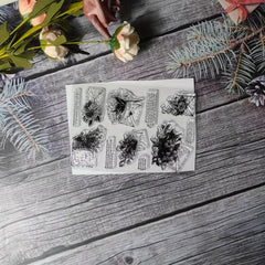 Plant Theme Stamp for DIY Hand Account Card Making