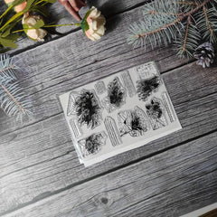 Plant Theme Stamp for DIY Hand Account Card Making