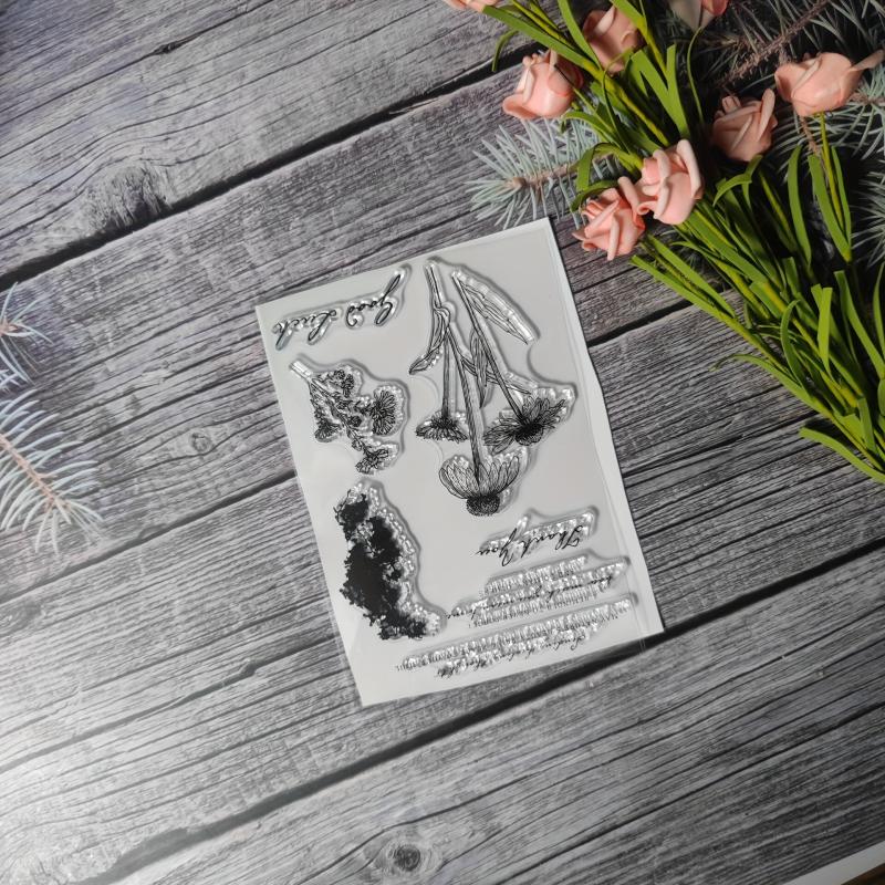 Flower Theme Stamp for DIY Hand Account Card Making