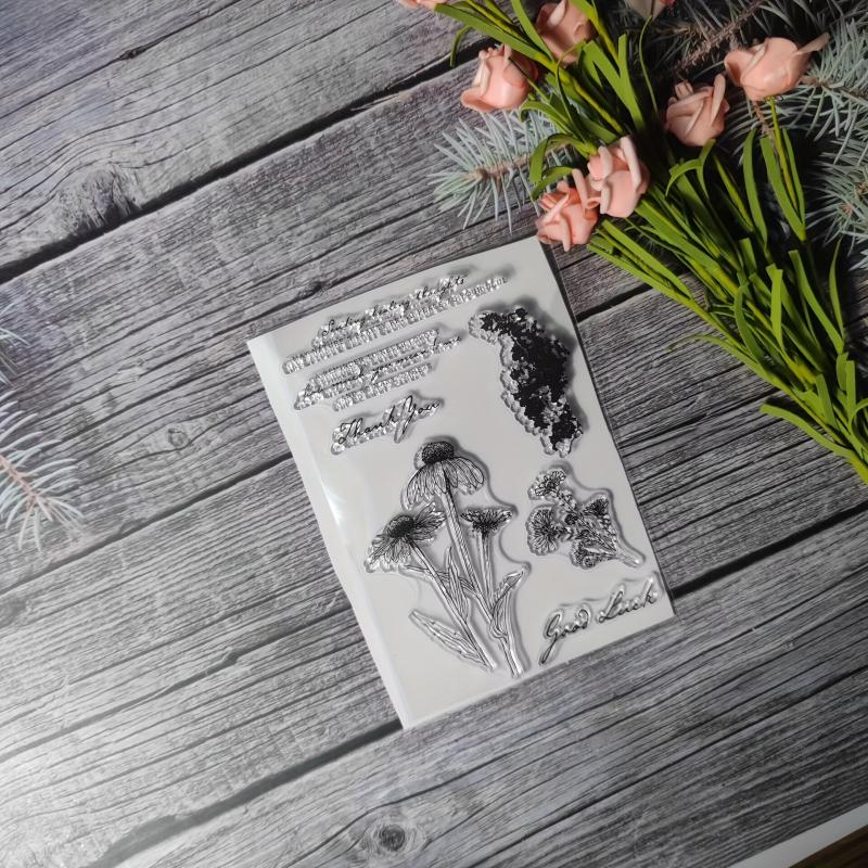 Flower Theme Stamp for DIY Hand Account Card Making