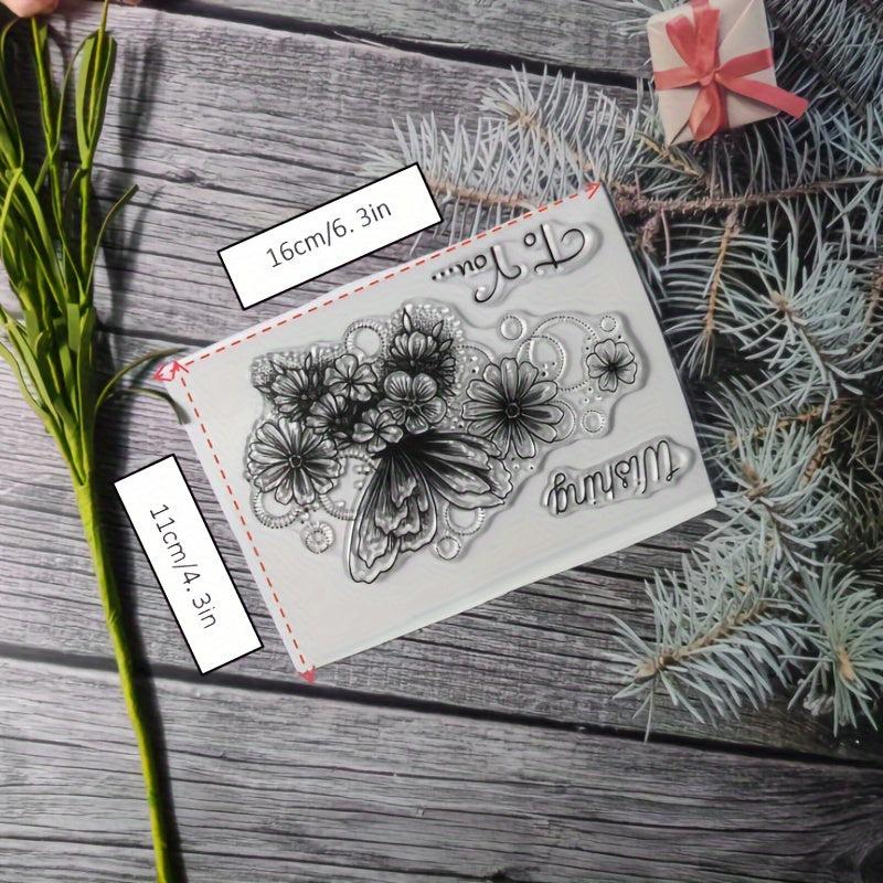 Flower Theme Stamp DIY Handcraft Scrapbook Journal Card Making