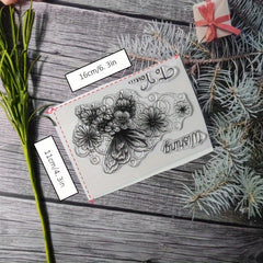 Flower Theme Stamp DIY Handcraft Scrapbook Journal Card Making