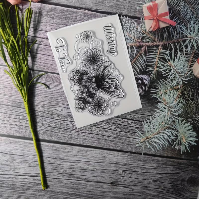 Flower Theme Stamp DIY Handcraft Scrapbook Journal Card Making