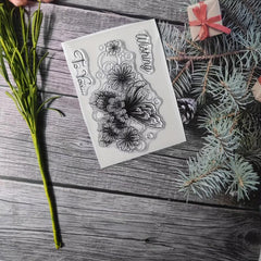 Flower Theme Stamp DIY Handcraft Scrapbook Journal Card Making