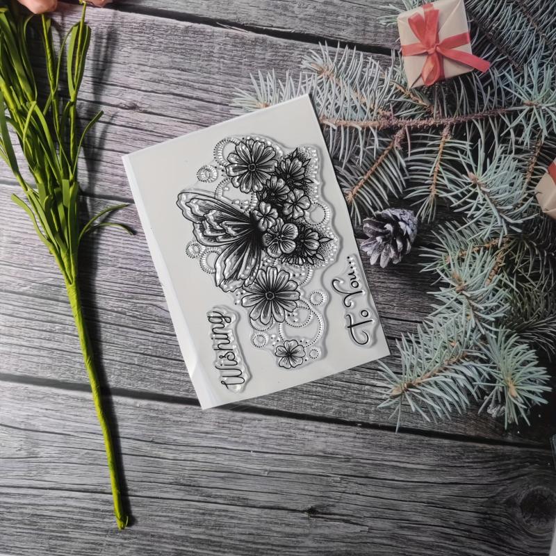 Flower Theme Stamp DIY Handcraft Scrapbook Journal Card Making