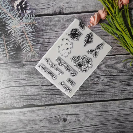 Plant Theme Stamp for DIY Hand Account Card Making