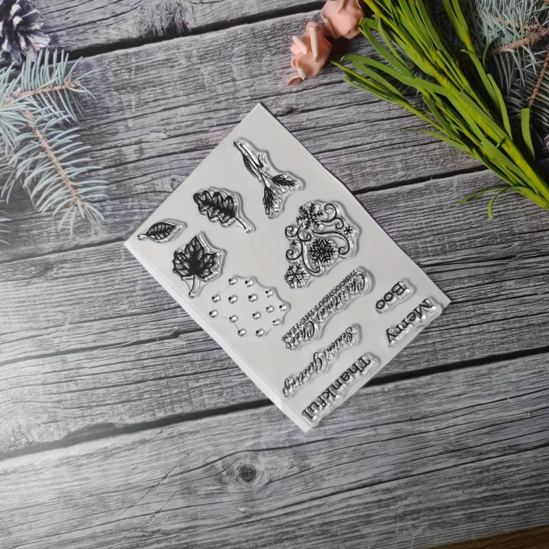 Plant Theme Stamp for DIY Hand Account Card Making