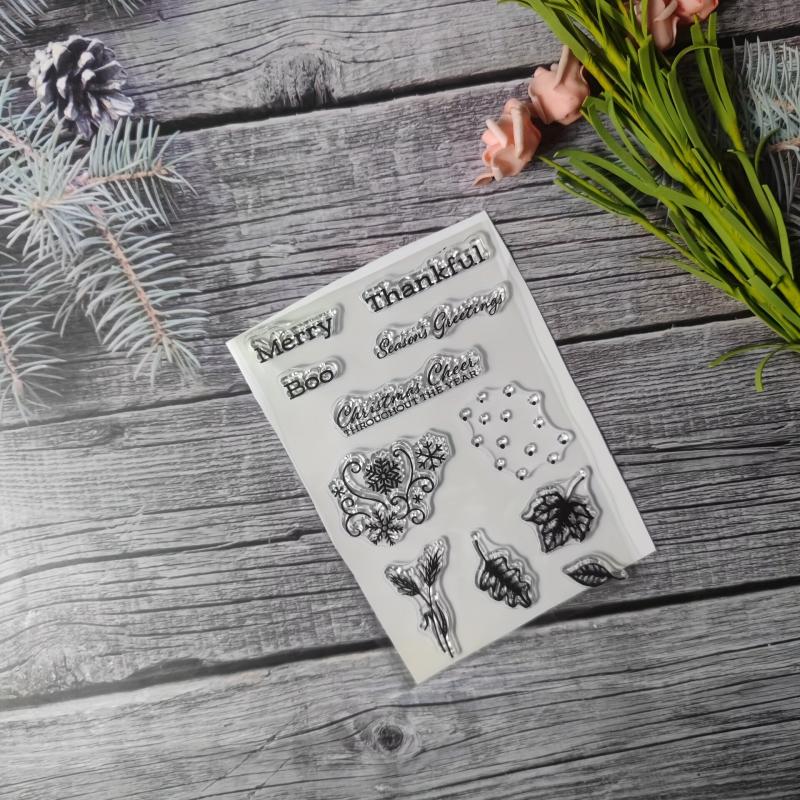 Plant Theme Stamp for DIY Hand Account Card Making