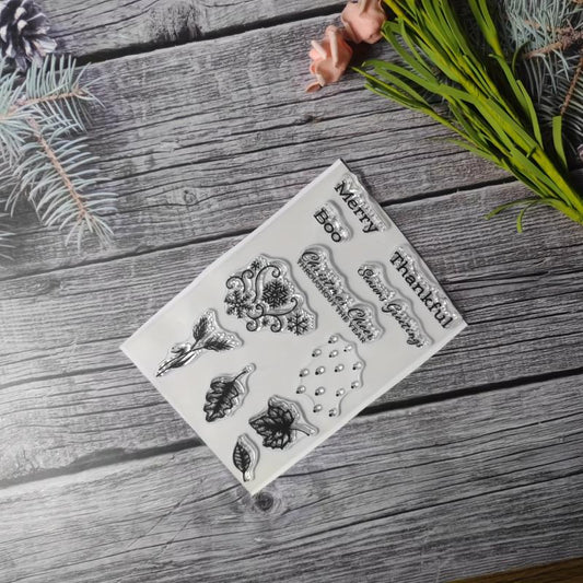 Plant Theme Stamp for DIY Hand Account Card Making
