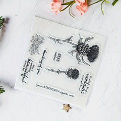 Flower Theme Stamp for DIY Handcraft Scrapbook Journal Card Making Gift