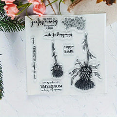Flower Theme Stamp for DIY Handcraft Scrapbook Journal Card Making Gift