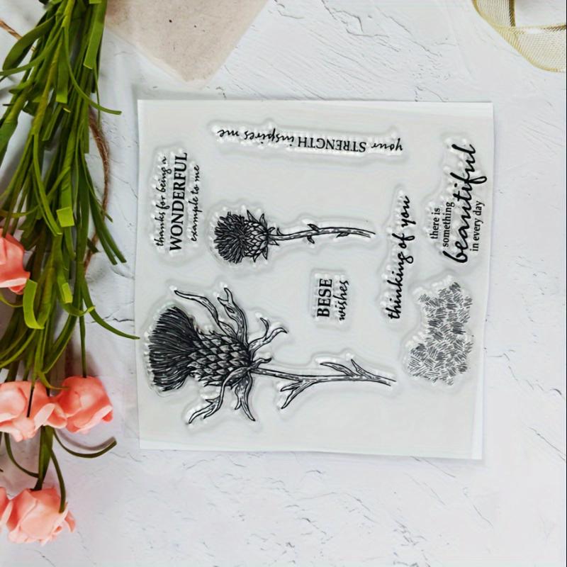 Flower Theme Stamp for DIY Handcraft Scrapbook Journal Card Making Gift