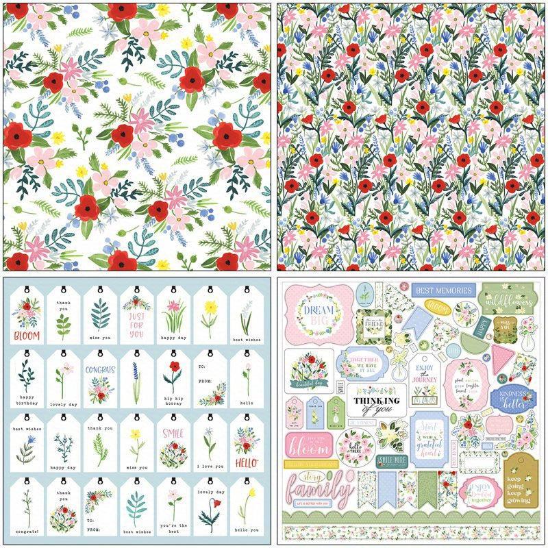 12 Sheets Large Size Material Paper for Retro Journal Decor DIY Tools