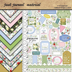 12 Sheets Large Size Material Paper for Retro Journal Decor DIY Tools