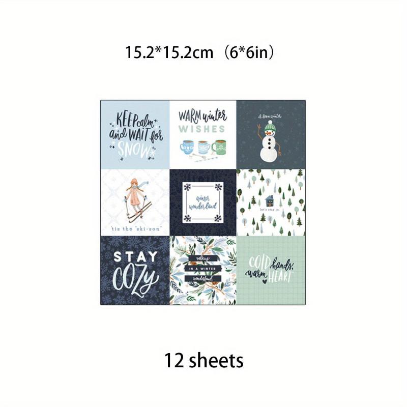 12 Sheets Large Size Material Paper for Retro Journal Decor DIY Tools