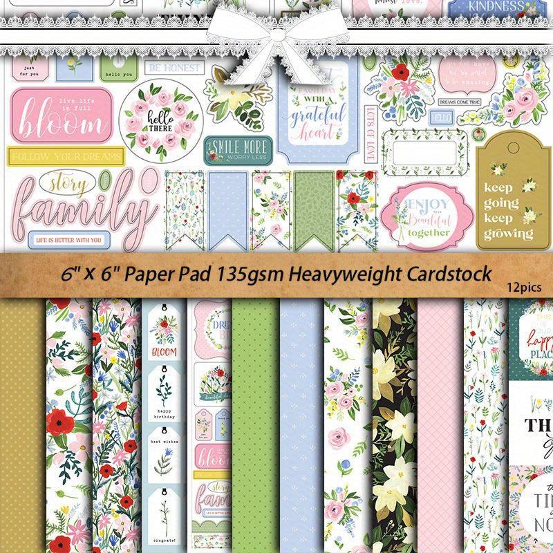 12 Sheets Large Size Material Paper for Retro Journal Decor DIY Tools