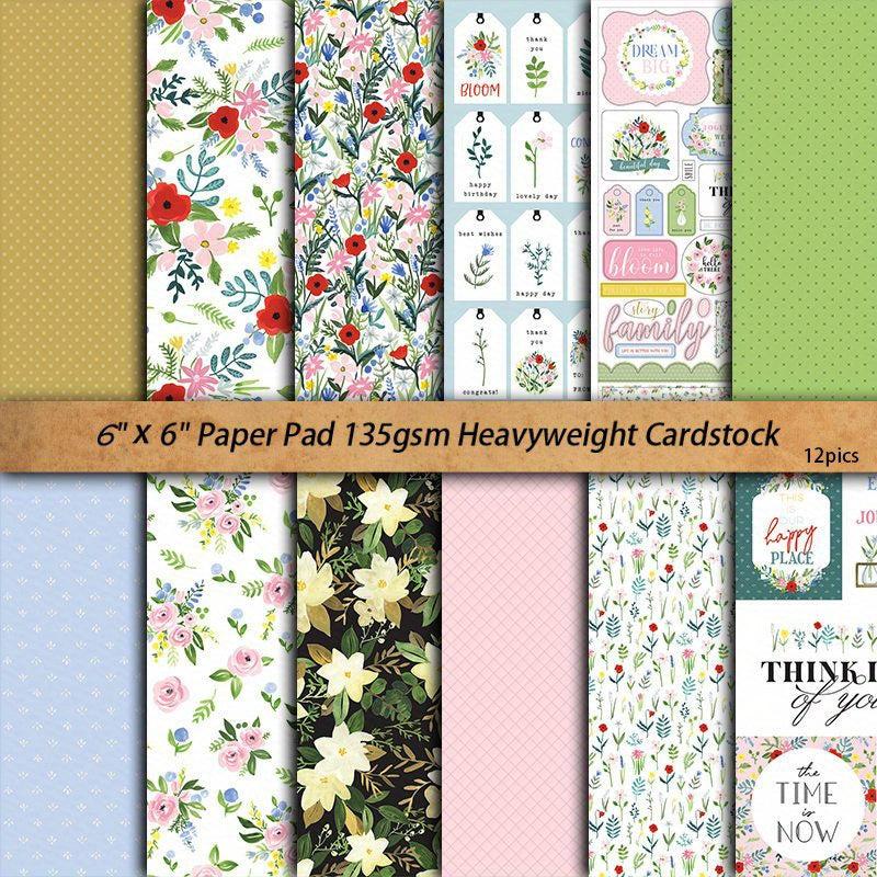12 Sheets Large Size Material Paper for Retro Journal Decor DIY Tools