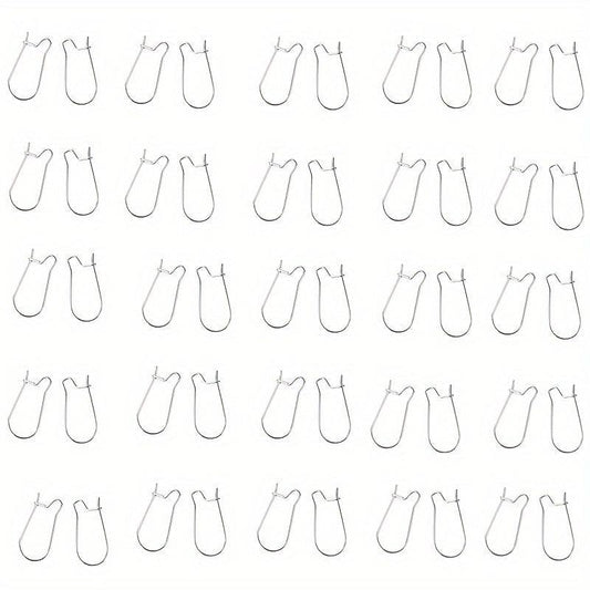 50pcs Stainless Steel Ear Hooks for DIY Earrings