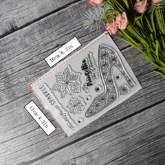 Plant Theme Stamp For Scrapbook Journal Card Making