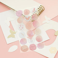 Butterfly Feather Fire Lacquer Phone Sticker - 18 Pieces