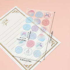 Butterfly Feather Fire Lacquer Phone Sticker - 18 Pieces