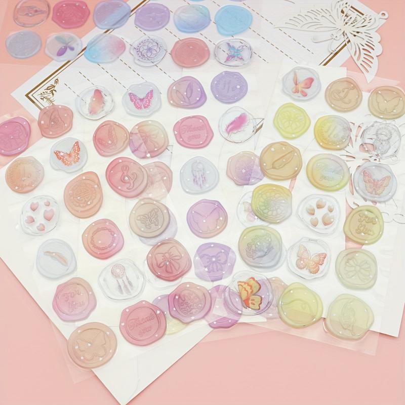 Butterfly Feather Fire Lacquer Phone Sticker - 18 Pieces