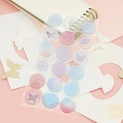 Butterfly Feather Fire Lacquer Phone Sticker - 18 Pieces