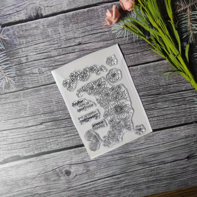 Flower Theme Stamp for DIY Hand Account