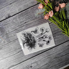 Plant Theme Stamp for DIY Hand Account Card Making