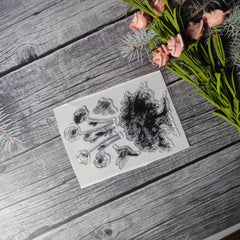 Plant Theme Stamp for DIY Hand Account Card Making