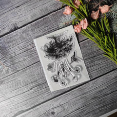 Plant Theme Stamp for DIY Hand Account Card Making