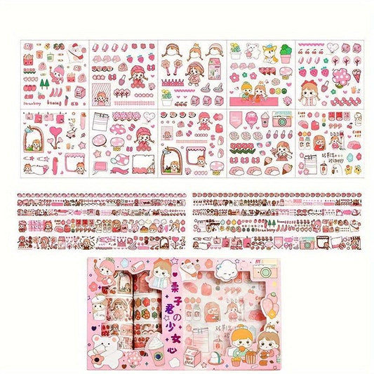 Chestnut King Series 10 Tape Sticker Cartoon Decoration Set