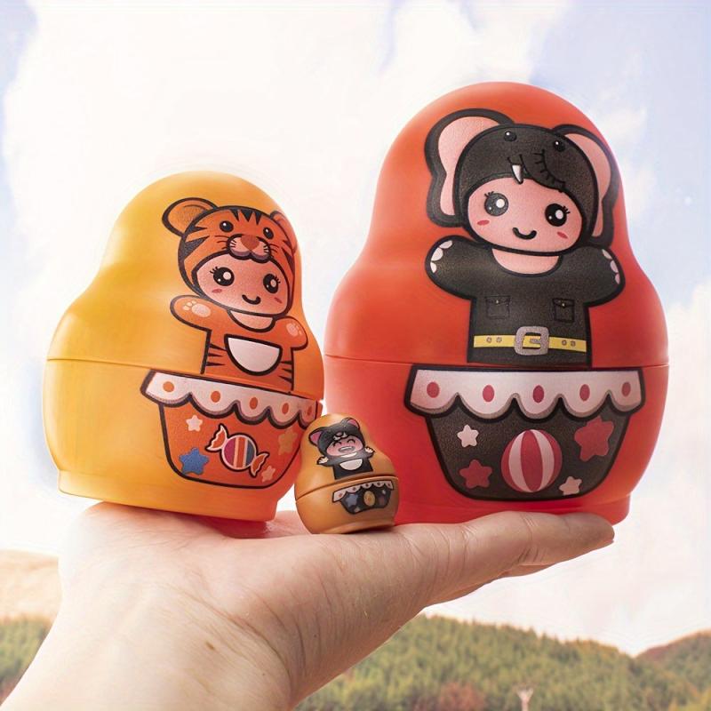 Colorful Matryoshka Doll Toy Stacking Fun Toy