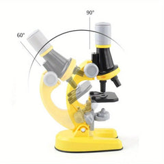 Kids Microscope Kit Science Lab LED 100X 400X 1200X Biological Microscope
