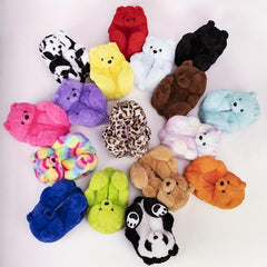 Women's Teddy Bear Slippers Warm Anti Slip Plush Winter Indoor Soft
