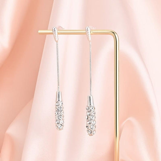 Long Teardrop Tassel Earrings For Women Engagement Party