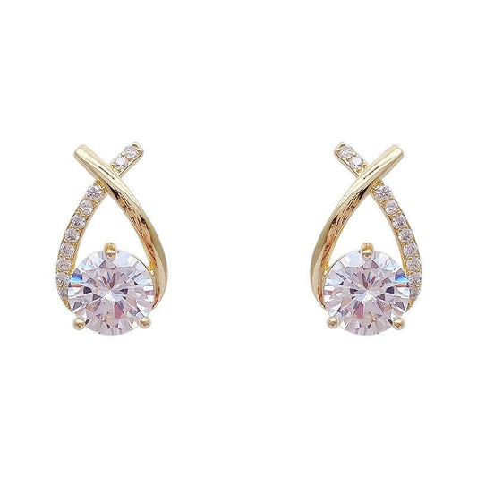 Cross Earrings Artificial Diamond Earrings