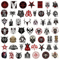50pcs Devil Satan Series Phone Case Graffiti Stickers Waterproof DIY Decoration