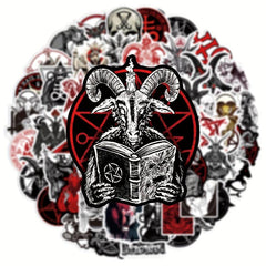 50pcs Devil Satan Series Phone Case Graffiti Stickers Waterproof DIY Decoration