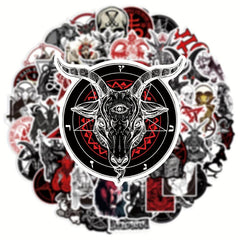 50pcs Devil Satan Series Phone Case Graffiti Stickers Waterproof DIY Decoration