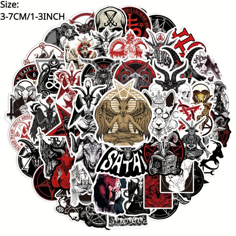 50pcs Devil Satan Series Phone Case Graffiti Stickers Waterproof DIY Decoration