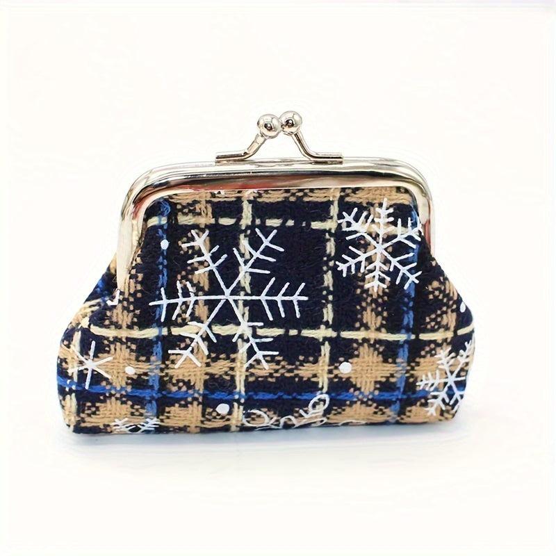 Plaid Coin Purse Mini Wallet for Students Decoration Bag