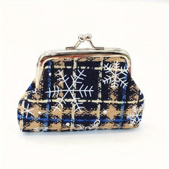Plaid Coin Purse Mini Wallet for Students Decoration Bag