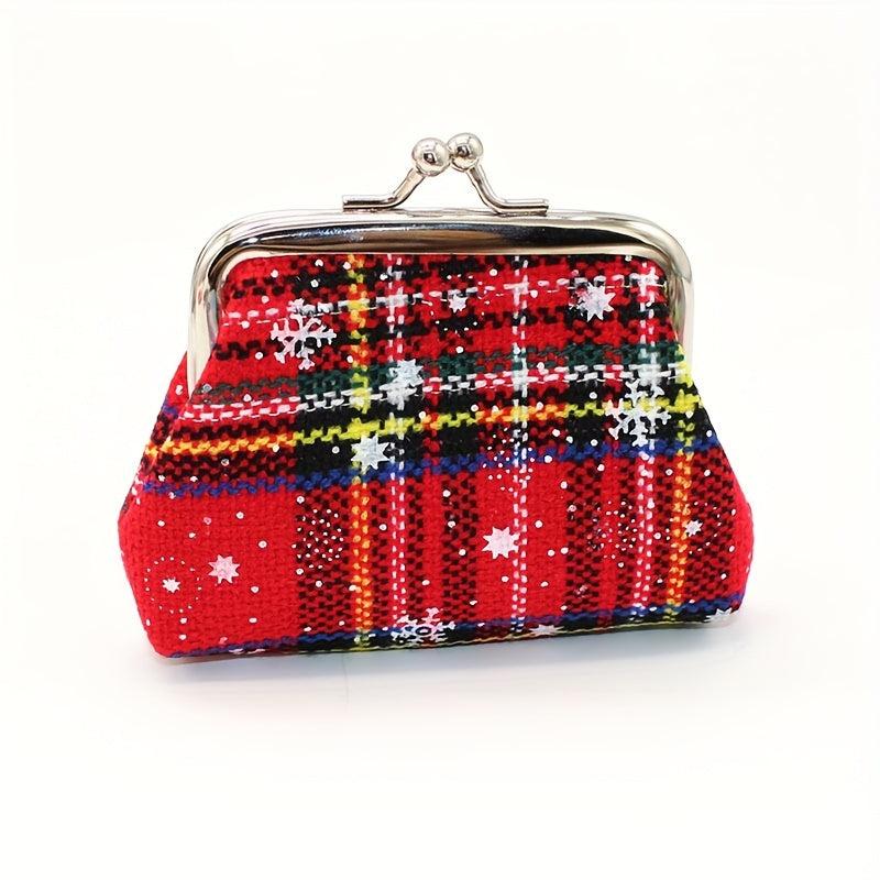 Plaid Coin Purse Mini Wallet for Students Decoration Bag