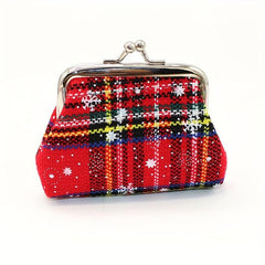 Plaid Coin Purse Mini Wallet for Students Decoration Bag