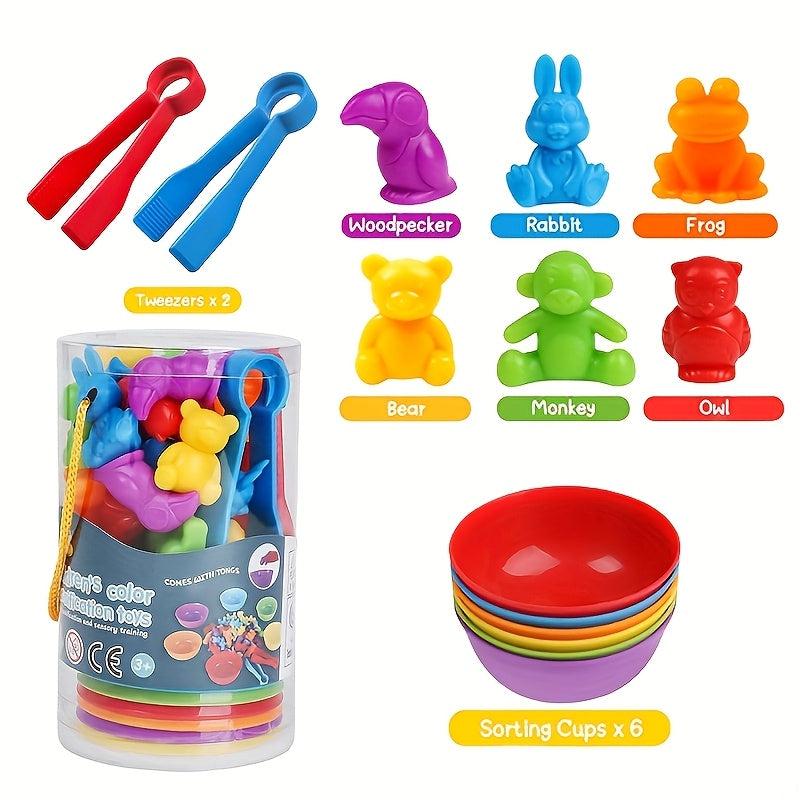 Animal Toys Counting Game Bowl Set