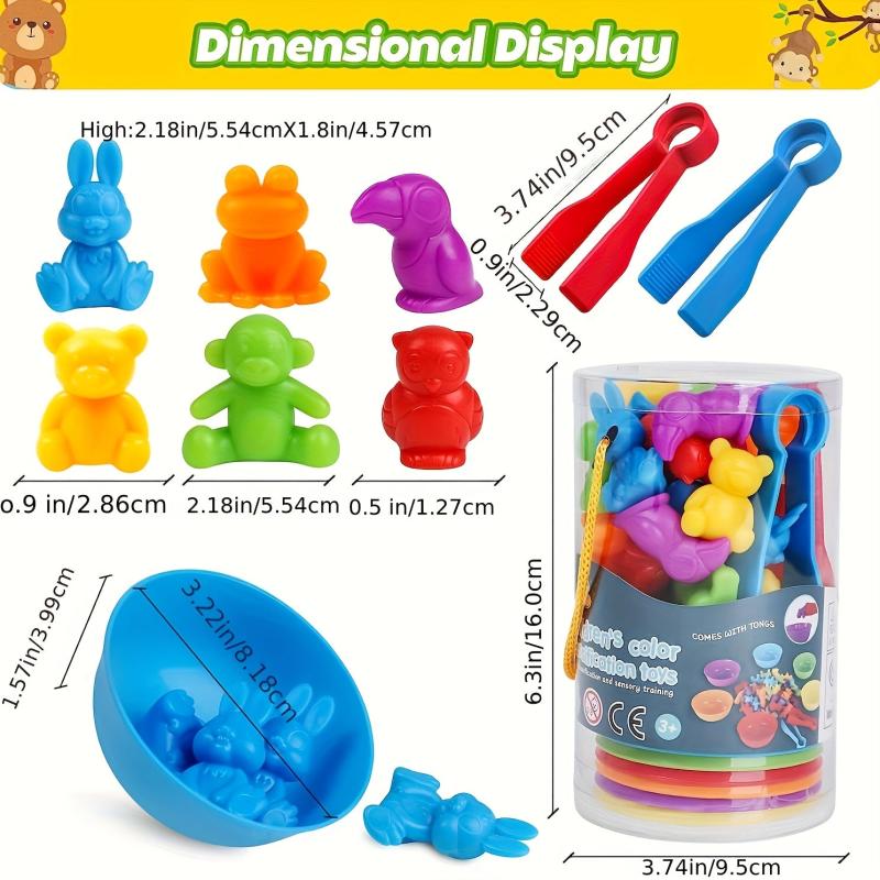 Animal Toys Counting Game Bowl Set