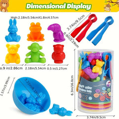 Animal Toys Counting Game Bowl Set