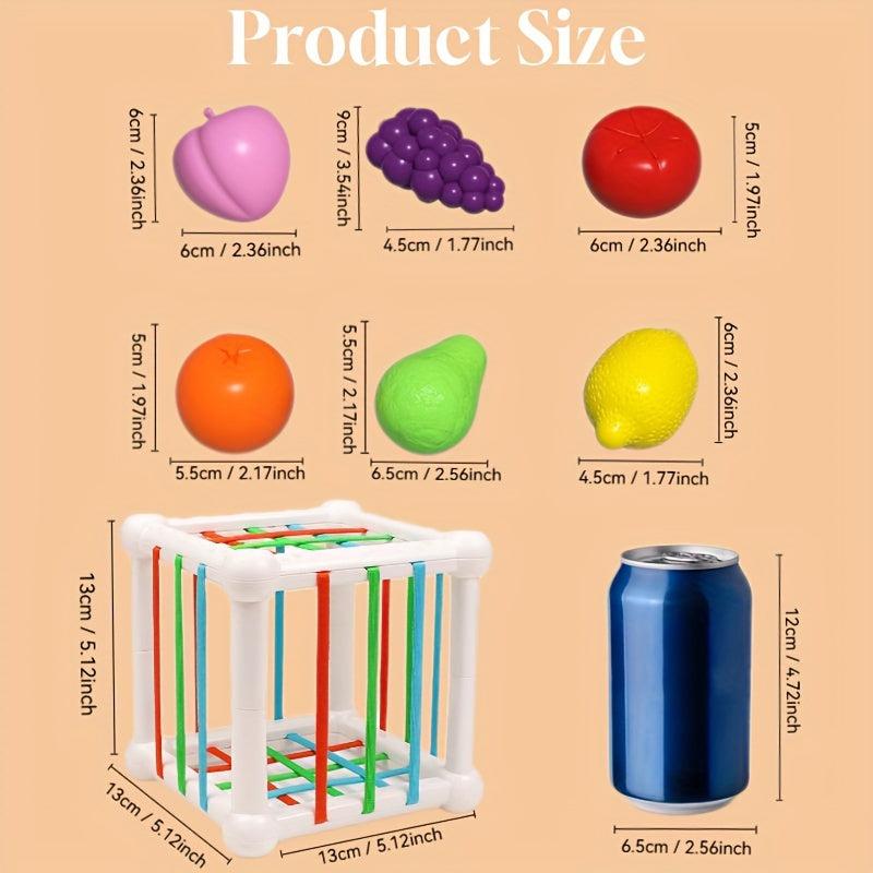 Children's Fruit Shape Classification Toy Set Early Learning Activity Cube Box